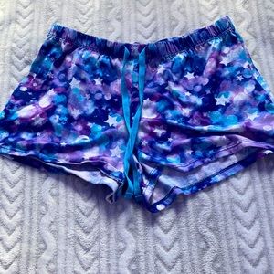 Starry colorful pajama shorts